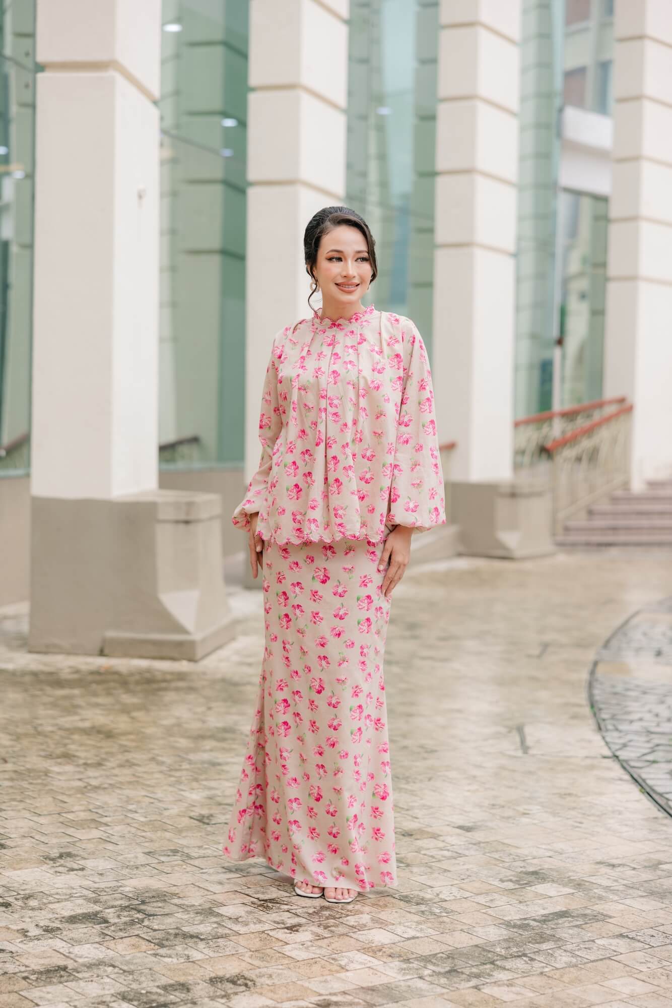 Aspen Kurung – Pink