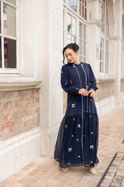 Camila Dress - Navy Blue