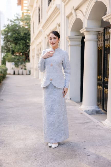 Fleur Kebaya - Grey