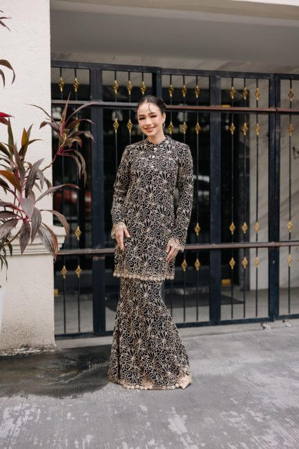 Zahwa Kurung - Black