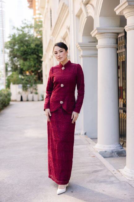 Fleur Kebaya - Maroon