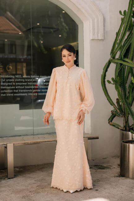 Jade Kurung - Peach