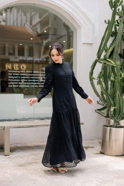 Orchid Dress - Black