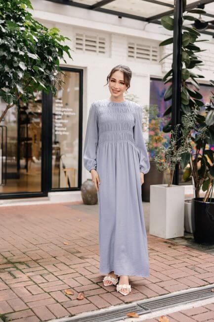 Wisteria Dress - Ash Blue