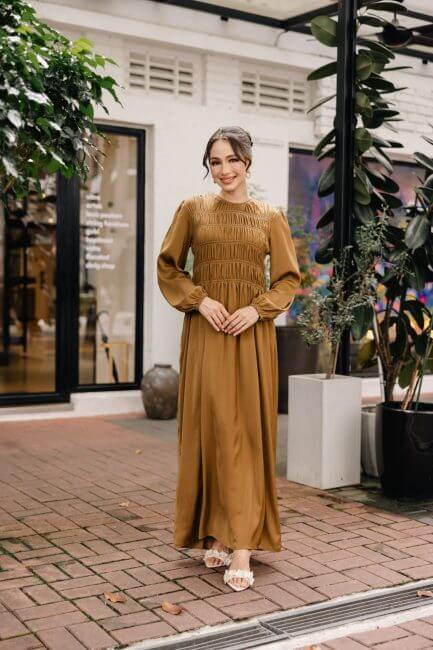 Wisteria Dress - Brown